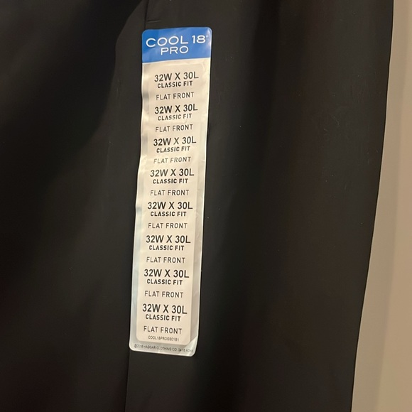 NWT Haggar Cool 18 Pro Black Pants size 32W X 30L - Picture 2 of 6